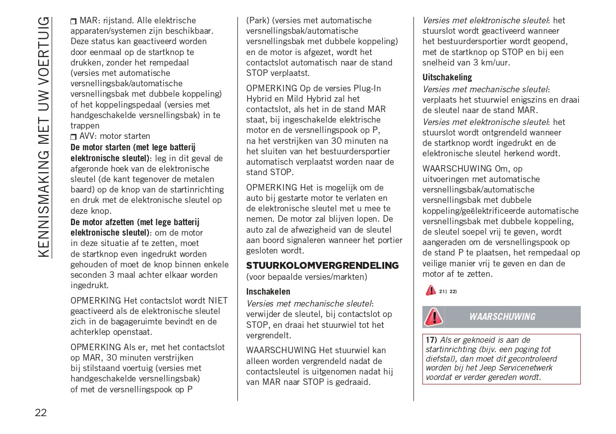 2023-2024 Jeep Renegade Owner's Manual | Dutch