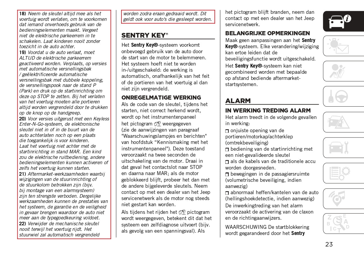 2023-2024 Jeep Renegade Owner's Manual | Dutch