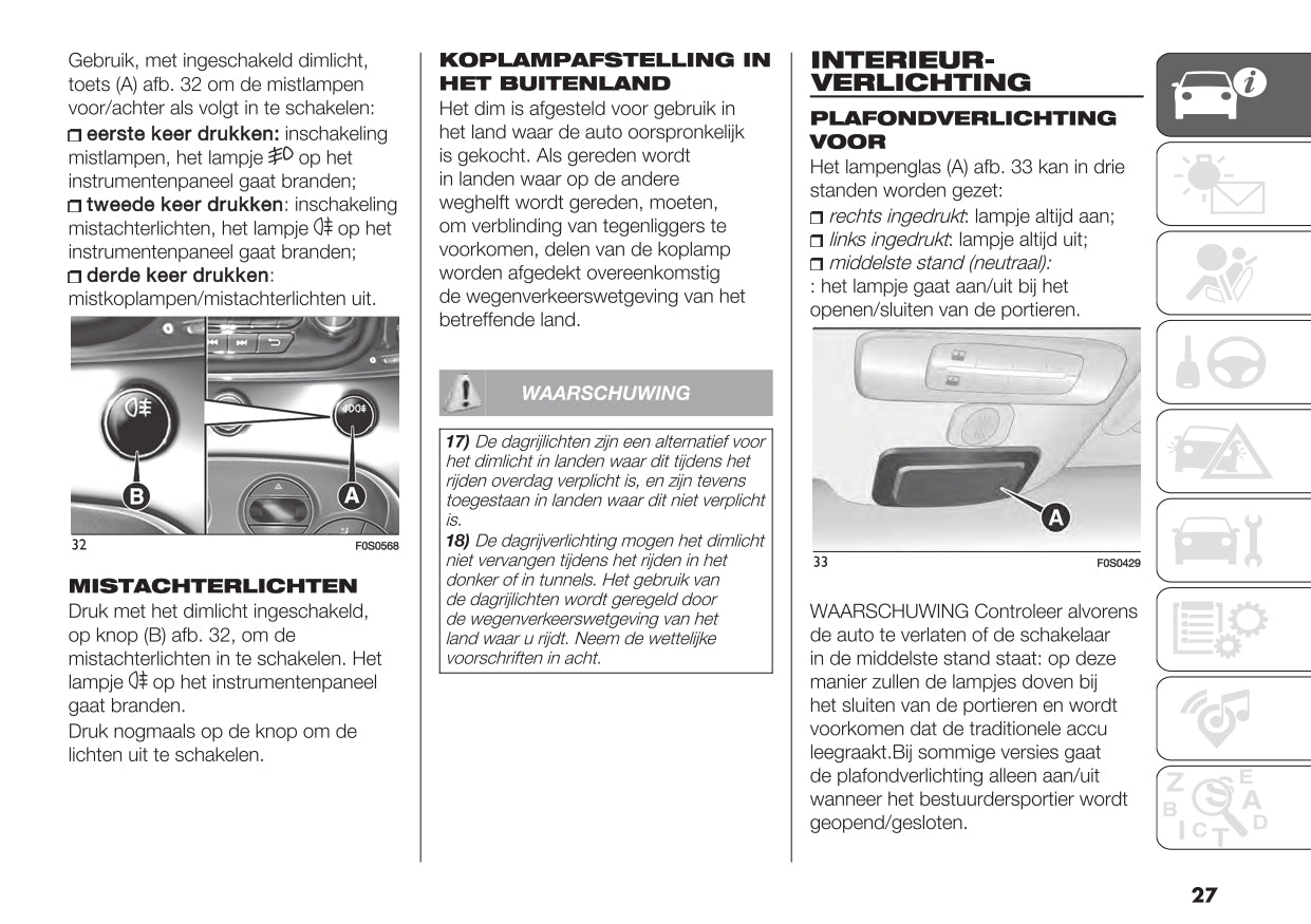 2023 Fiat 500/500C Owner's Manual | Dutch