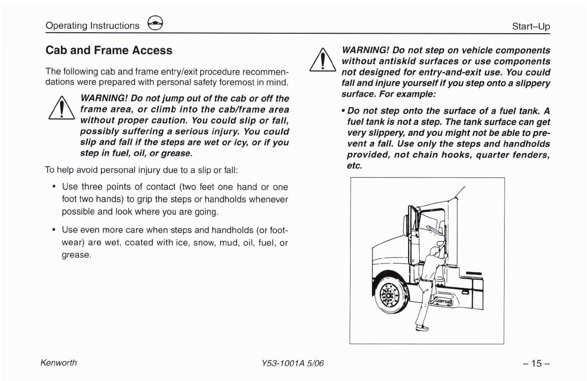 2004-2010 Kenworth W900/T600/T660 /T800/C500 Owner's Manual | English