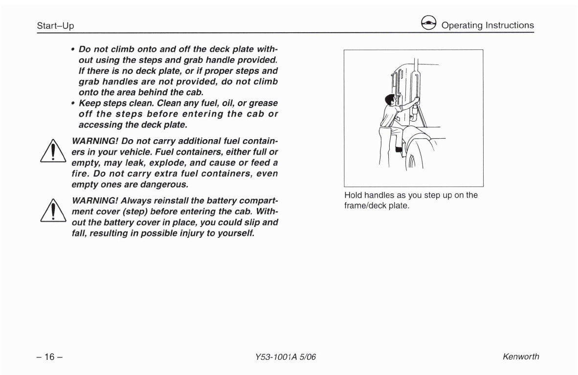 2004-2010 Kenworth W900/T600/T660 /T800/C500 Owner's Manual | English