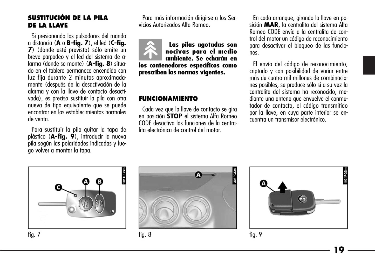 2003-2008 Alfa Romeo 166 Owner's Manual | Spanish