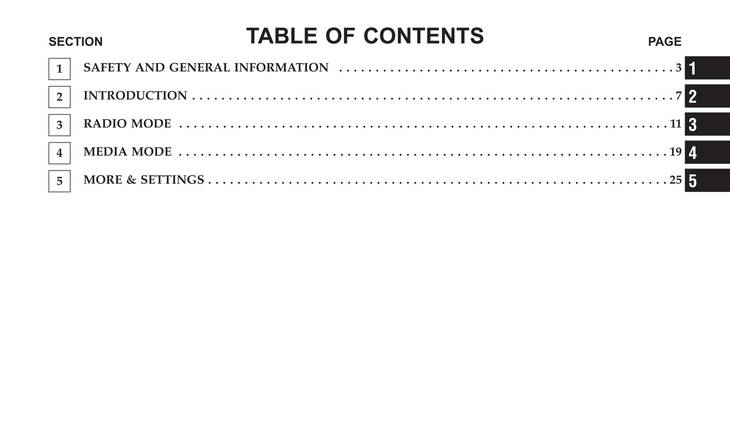 Uconnect Radio 4.3 / 4.3S Supplement Owner's Manual