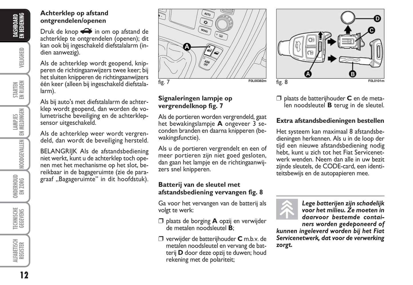 2009-2010 Fiat Croma Owner's Manual | Dutch