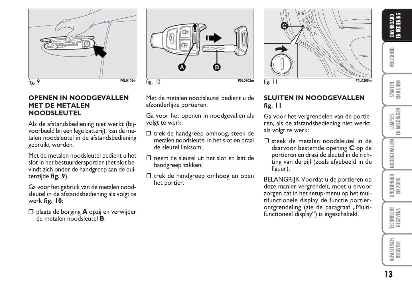 2009-2010 Fiat Croma Owner's Manual | Dutch