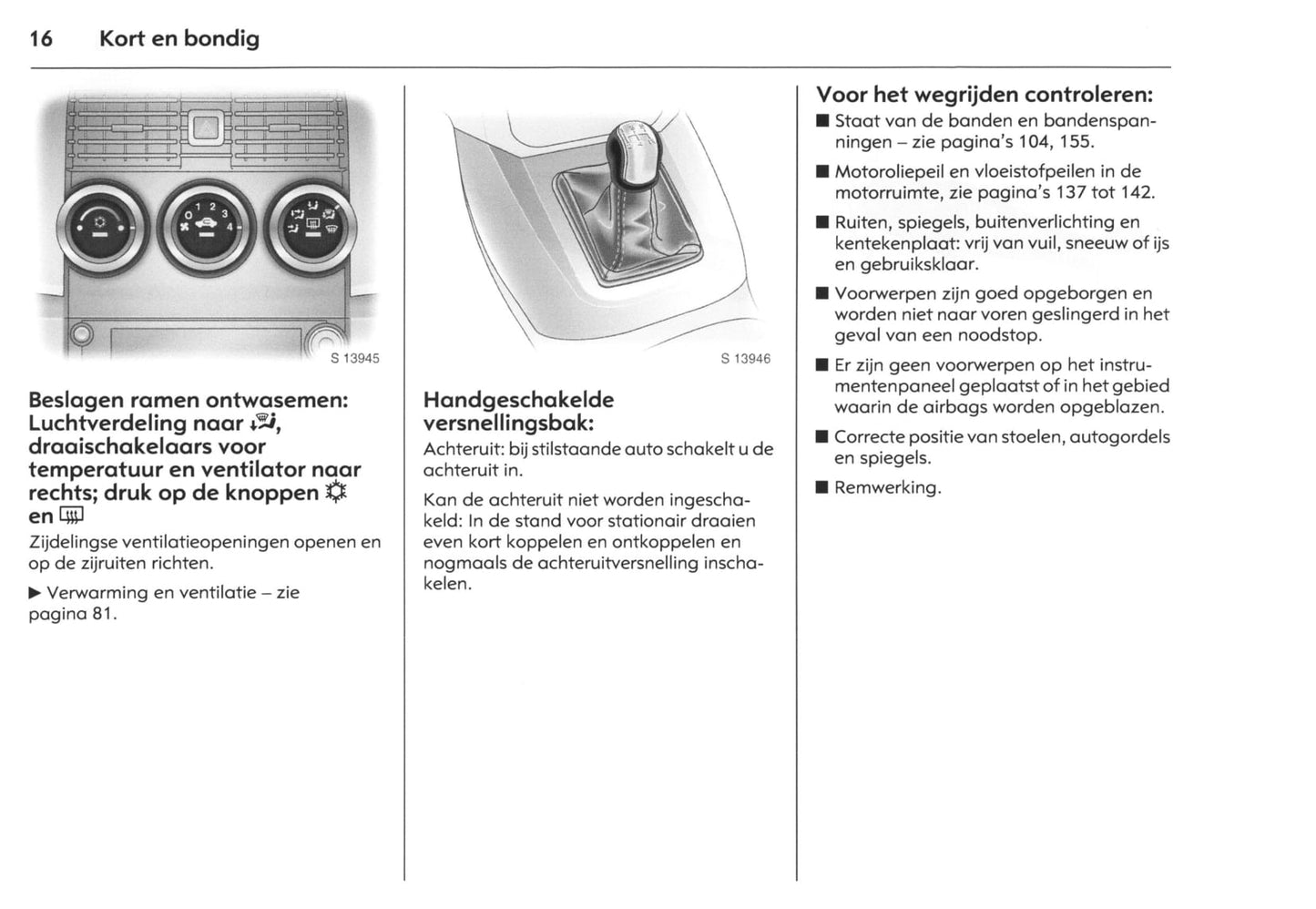 2007-2009 Opel GT Owner's Manual | Dutch