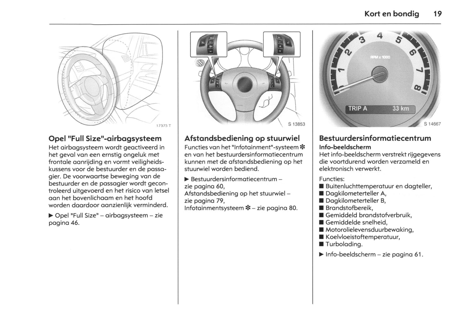 2007-2009 Opel GT Owner's Manual | Dutch