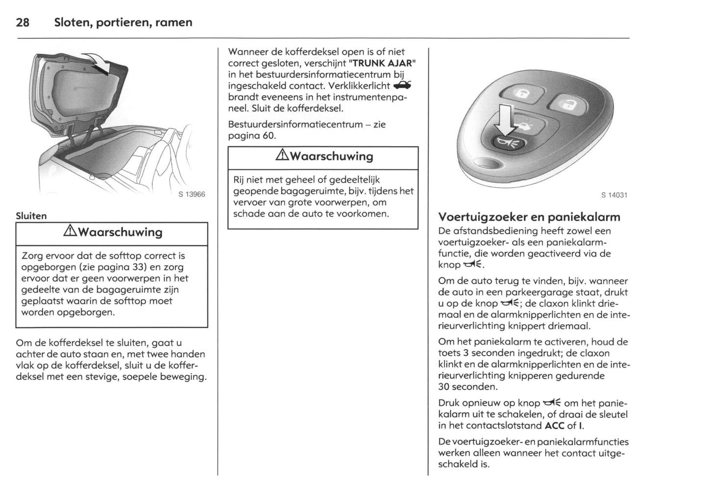 2007-2009 Opel GT Owner's Manual | Dutch