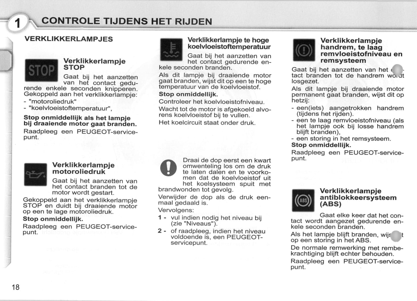 2007-2008 Peugeot 107 Owner's Manual | Dutch