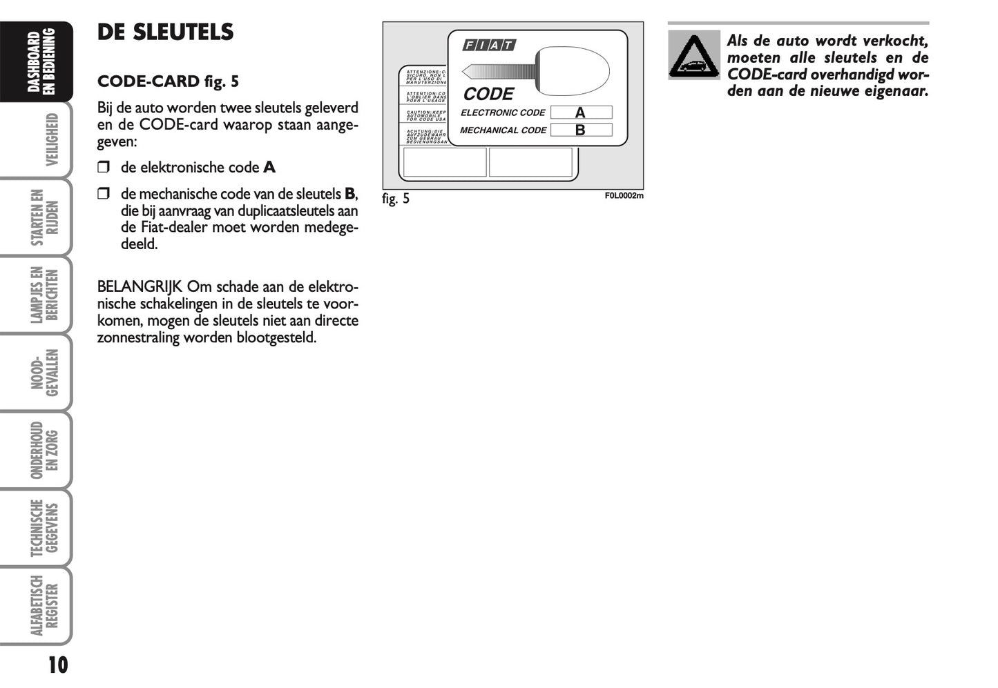 2007-2008 Fiat Croma Owner's Manual | Dutch