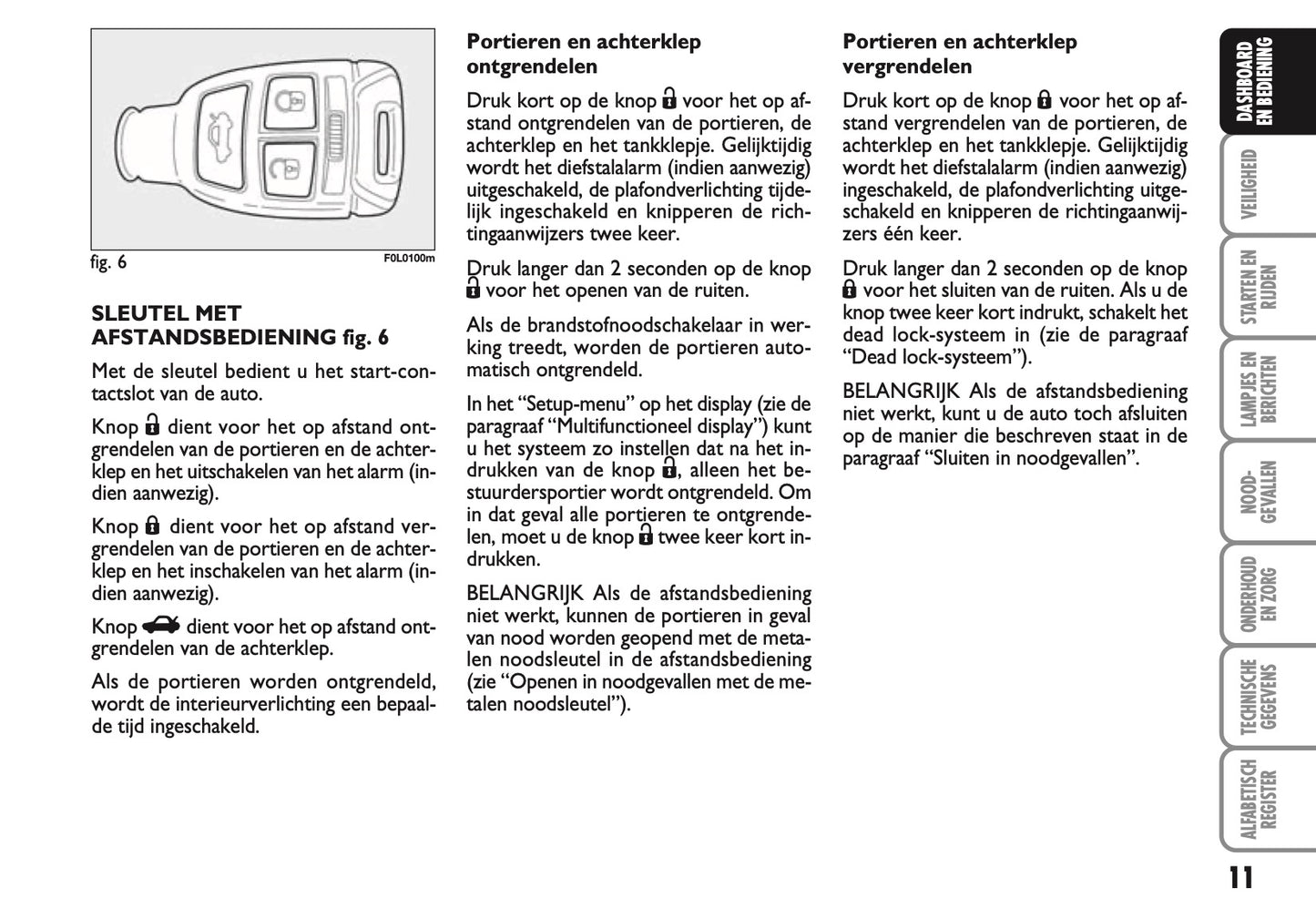 2007-2008 Fiat Croma Owner's Manual | Dutch