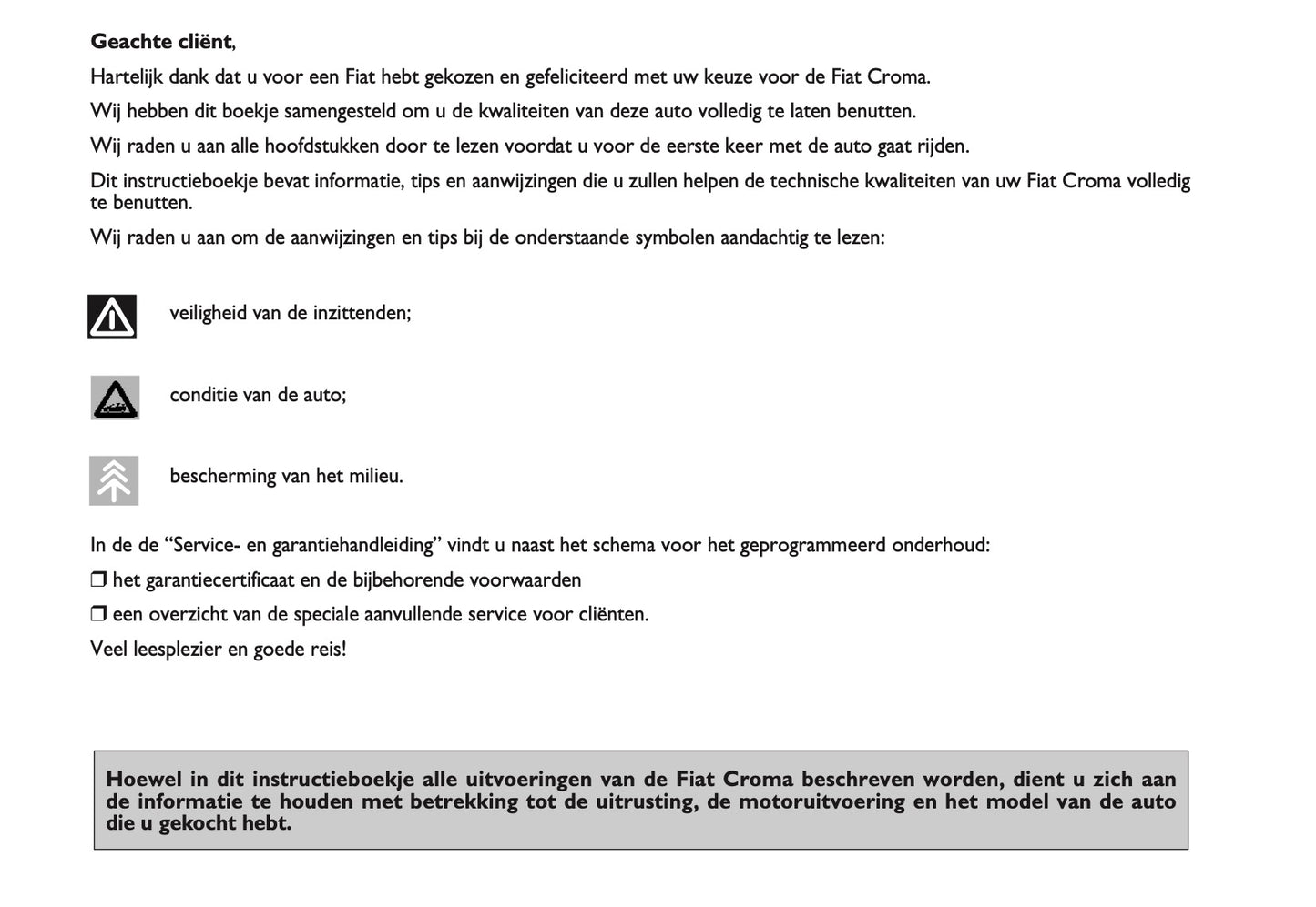 2007-2008 Fiat Croma Owner's Manual | Dutch