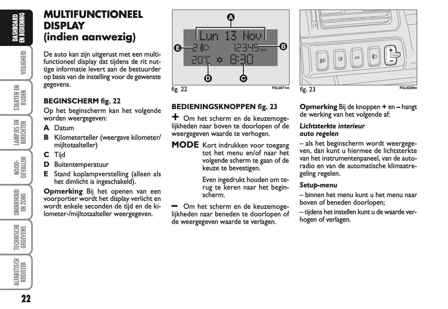 2007-2008 Fiat Croma Owner's Manual | Dutch