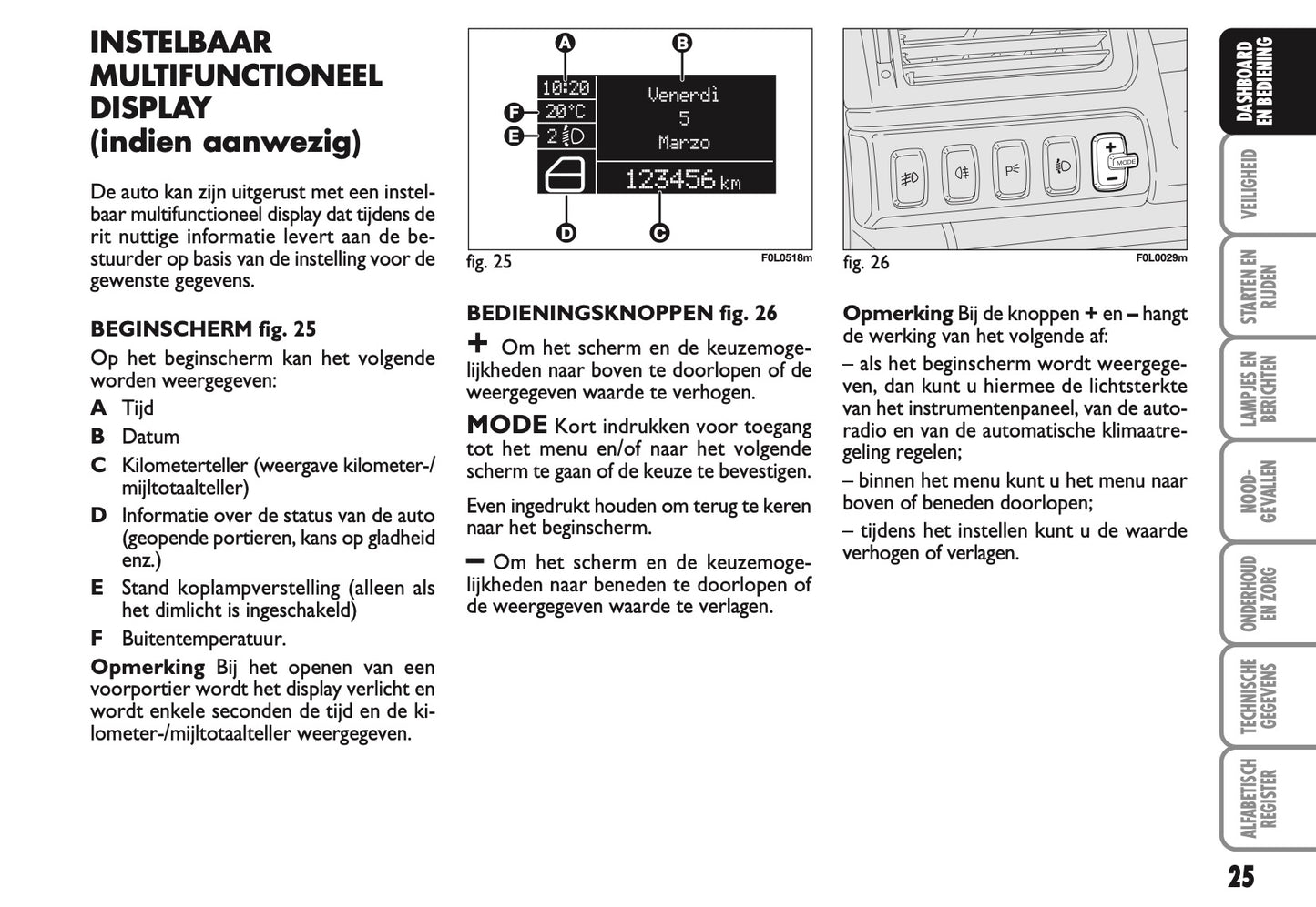 2007-2008 Fiat Croma Owner's Manual | Dutch