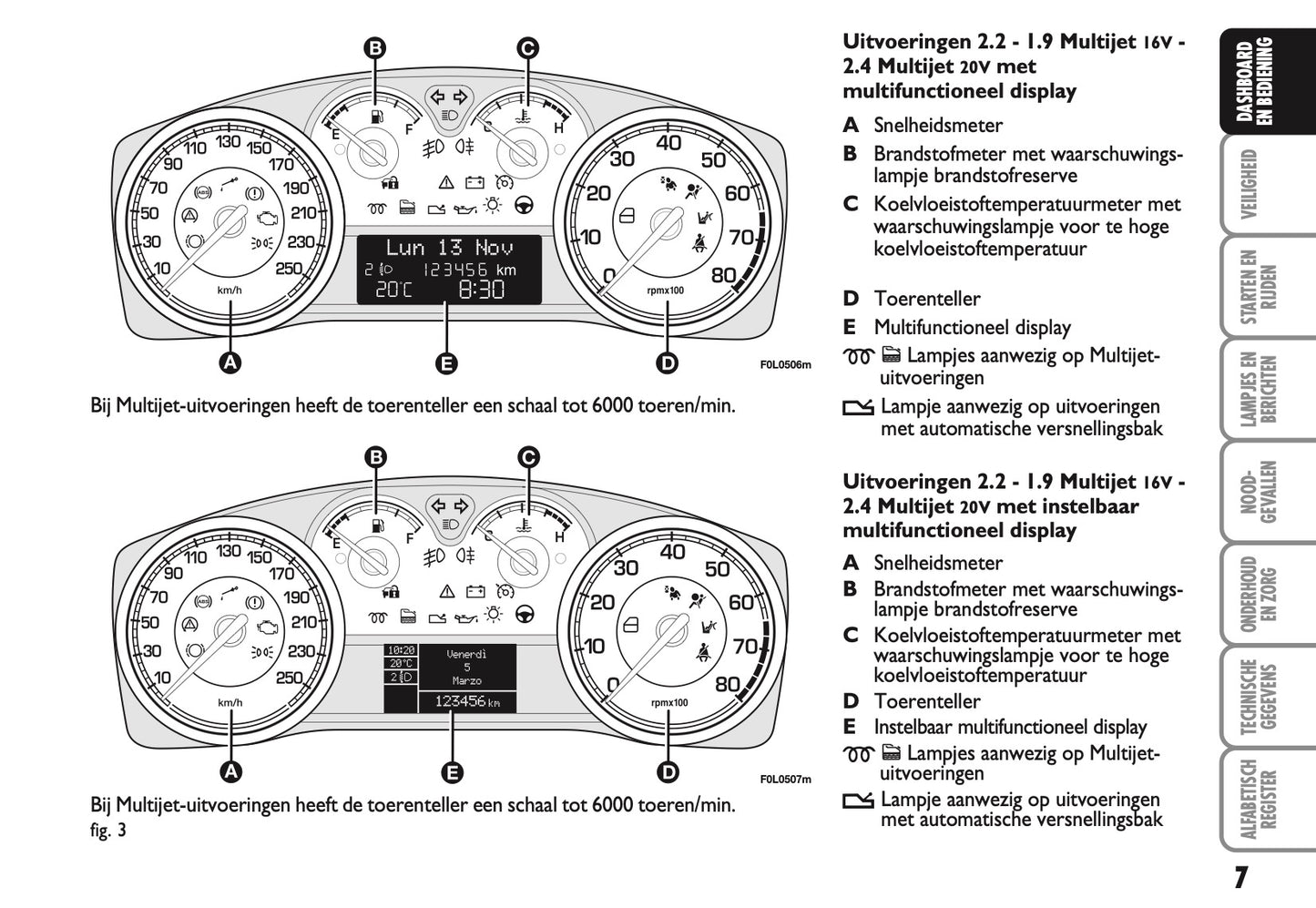 2007-2008 Fiat Croma Owner's Manual | Dutch