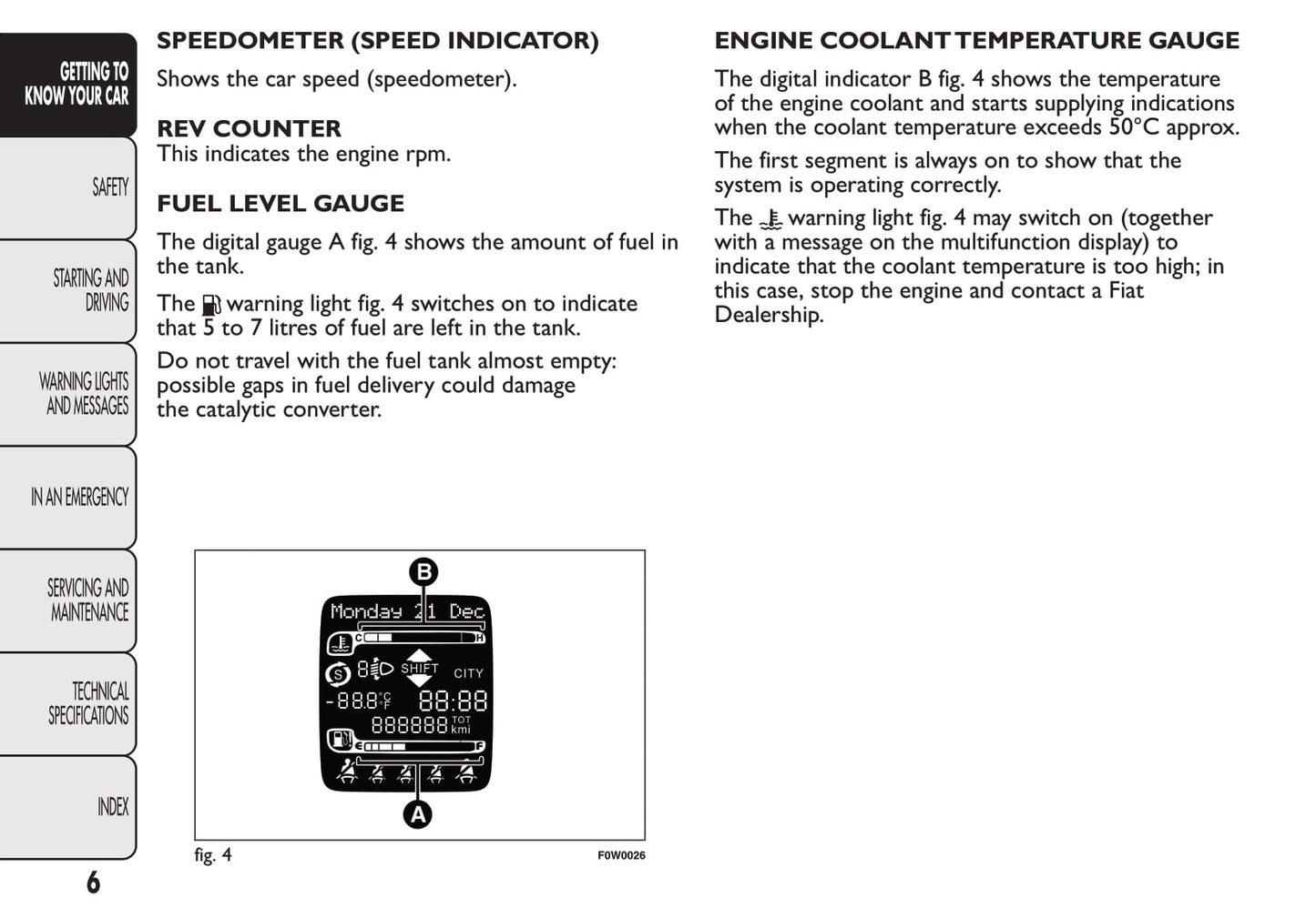 2012 Fiat Panda Owner's Manual | English