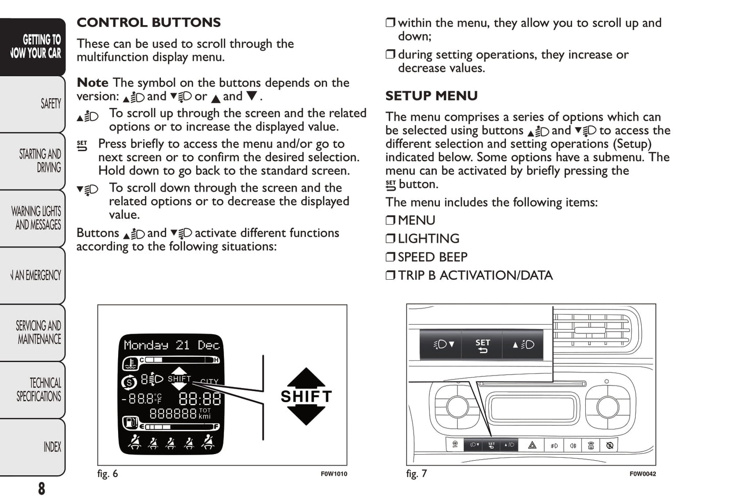 2012 Fiat Panda Owner's Manual | English