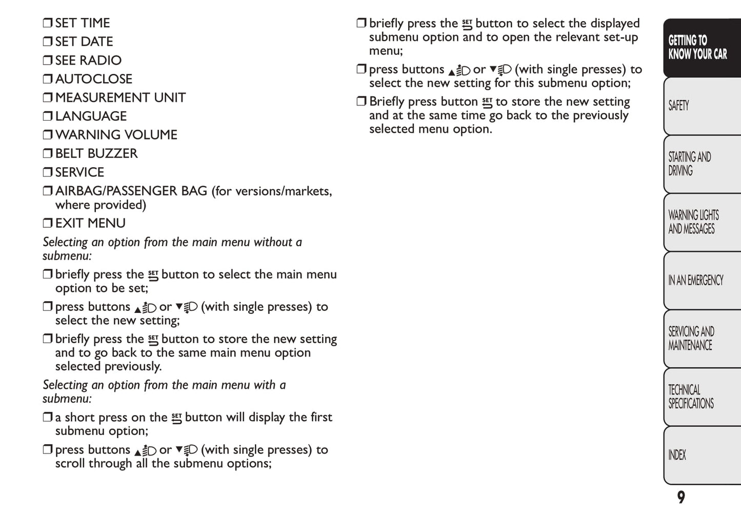 2012 Fiat Panda Owner's Manual | English