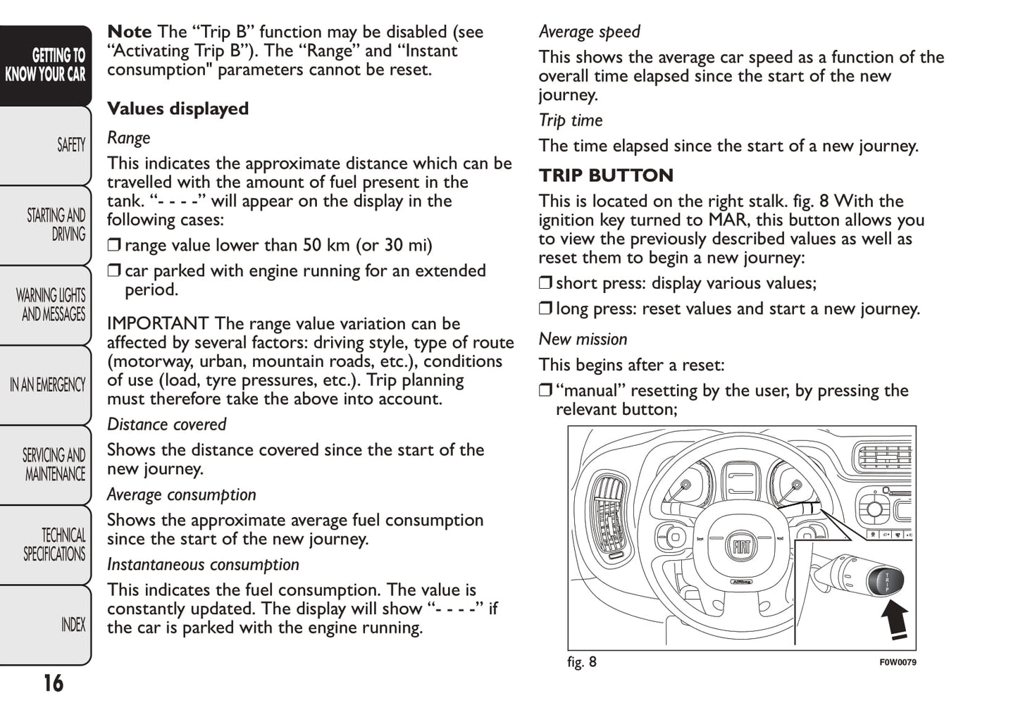 2012 Fiat Panda Owner's Manual | English