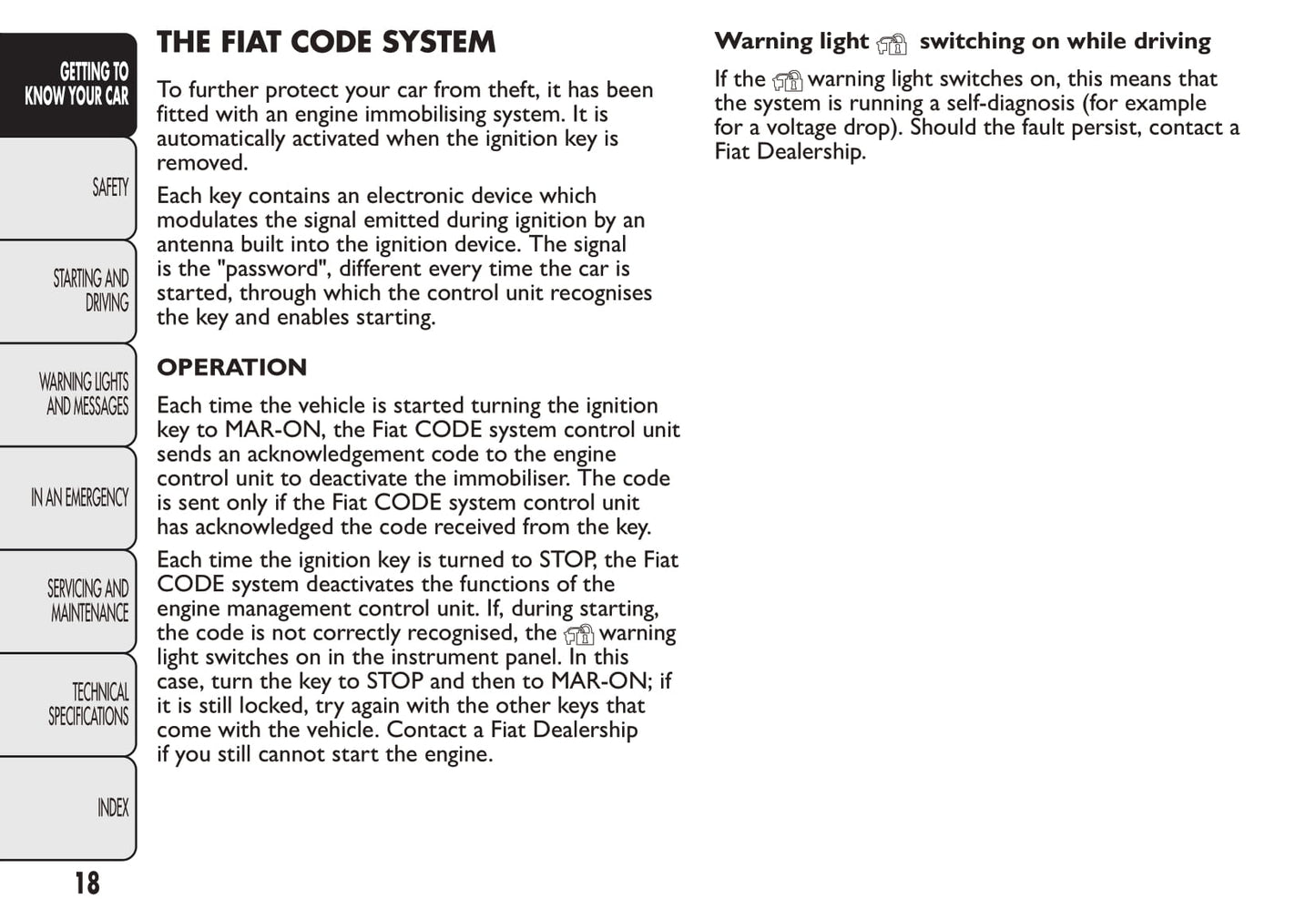 2012 Fiat Panda Owner's Manual | English