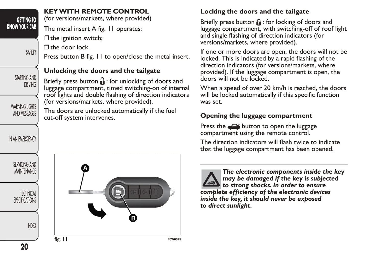 2012 Fiat Panda Owner's Manual | English