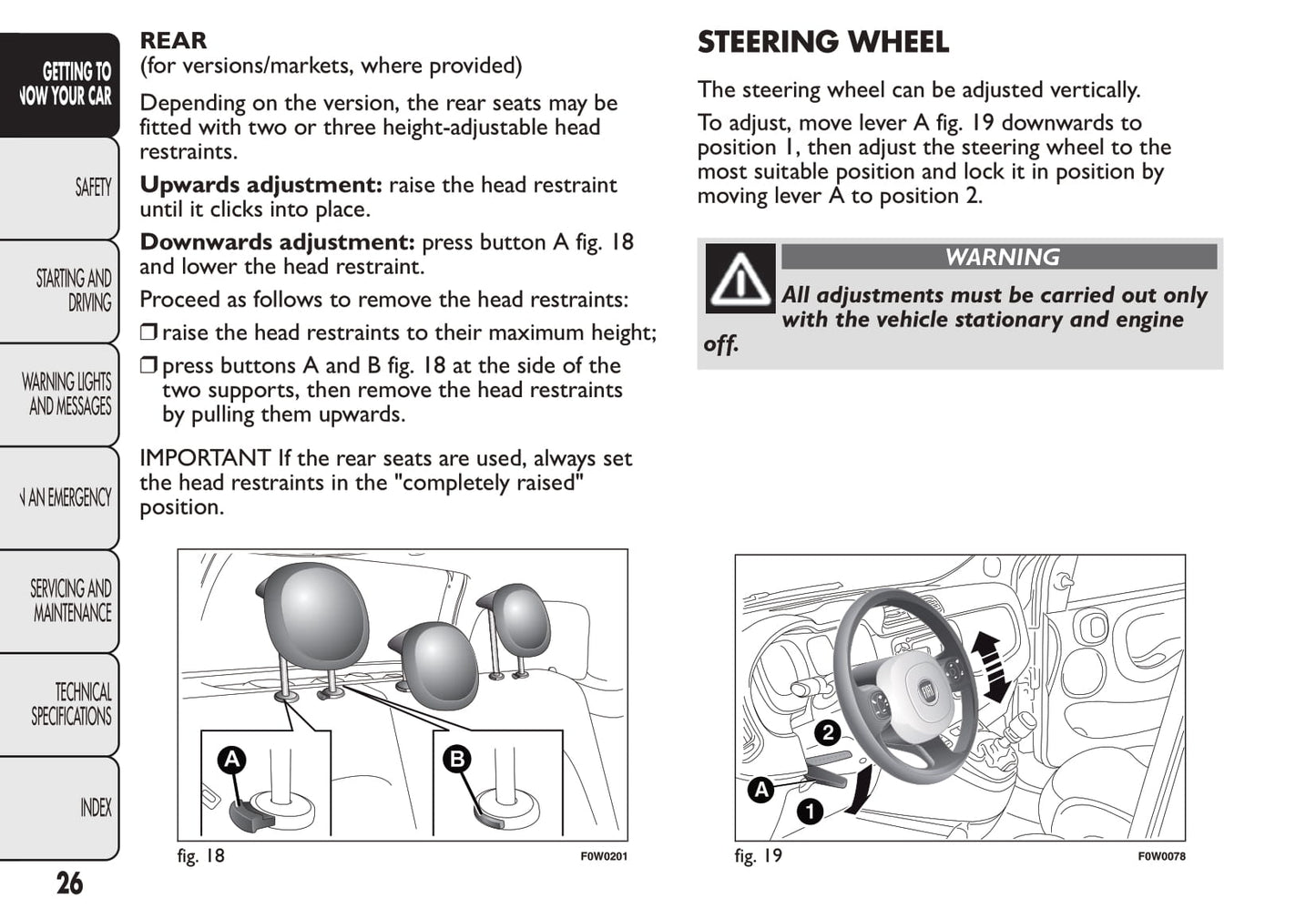 2012 Fiat Panda Owner's Manual | English