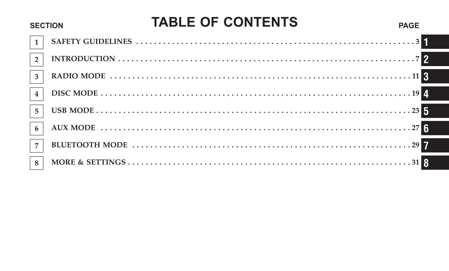 Radio 4.3 Supplement Owner's Manual