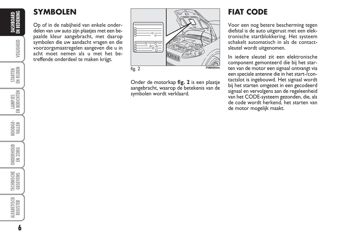 2010-2011 Fiat Punto/Grande Punto Owner's Manual | Dutch