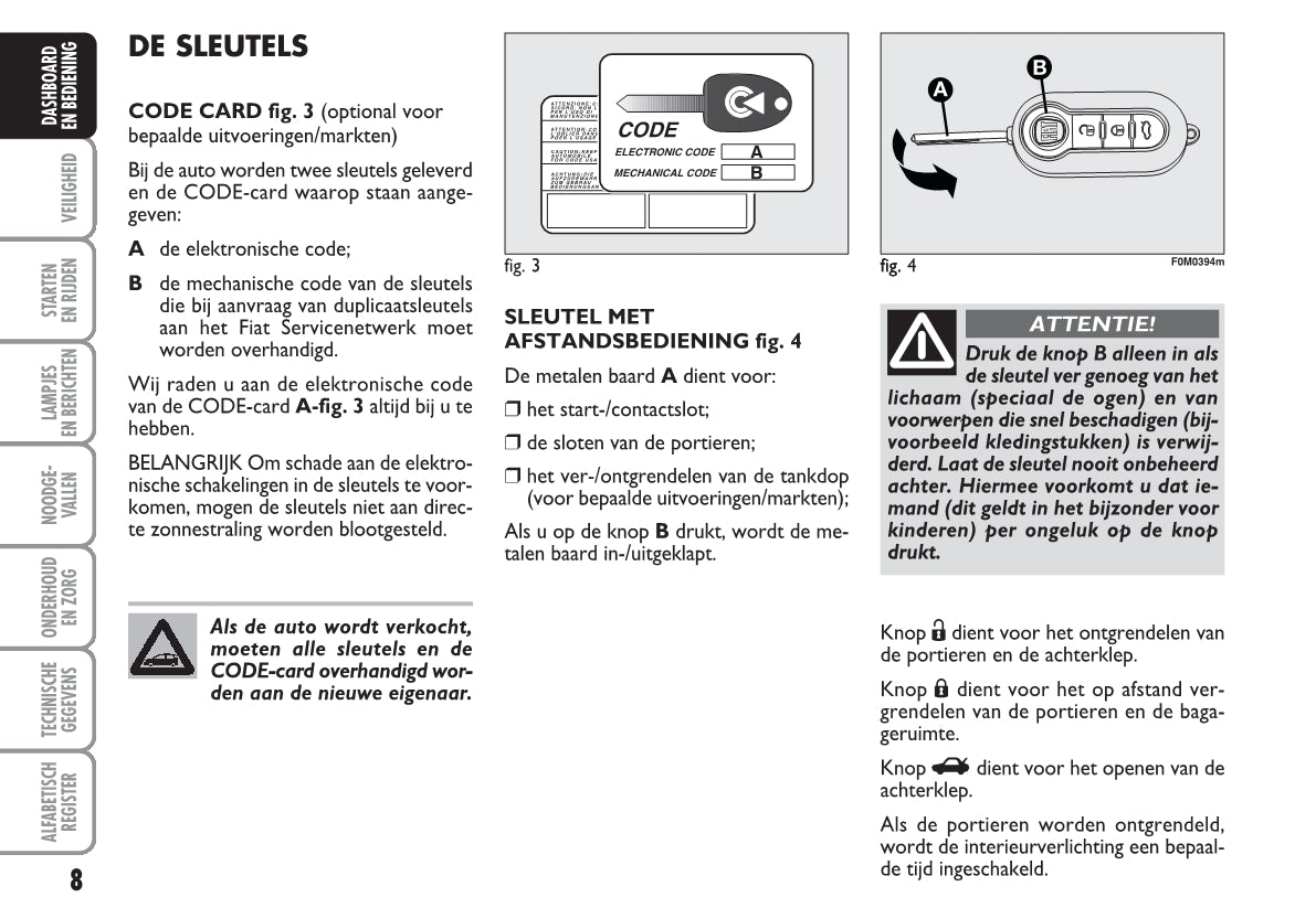 2010-2011 Fiat Punto/Grande Punto Owner's Manual | Dutch