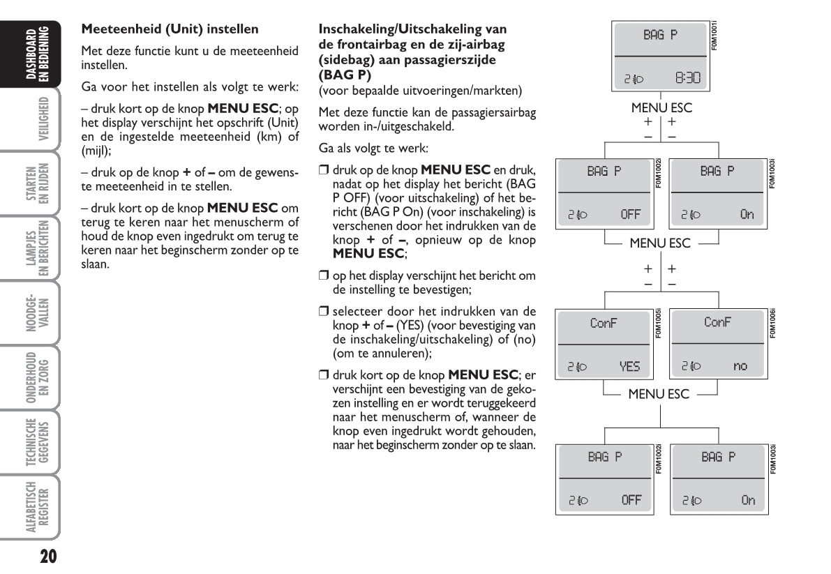 2010-2011 Fiat Punto/Grande Punto Owner's Manual | Dutch