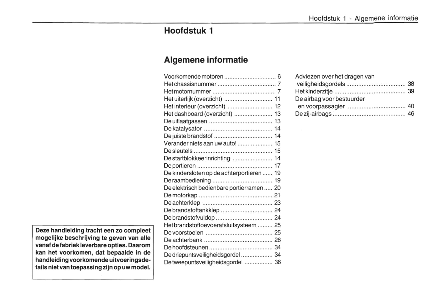 2001-2006 Daihatsu Young-RV Owner's Manual | Dutch