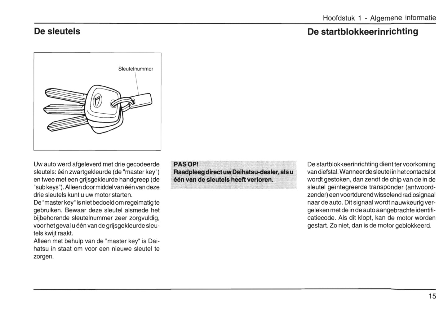 2001-2006 Daihatsu Young-RV Owner's Manual | Dutch