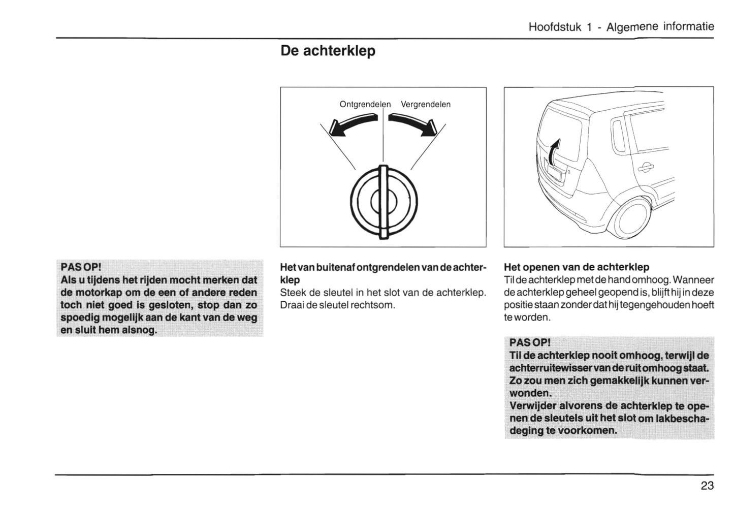 2001-2006 Daihatsu Young-RV Owner's Manual | Dutch