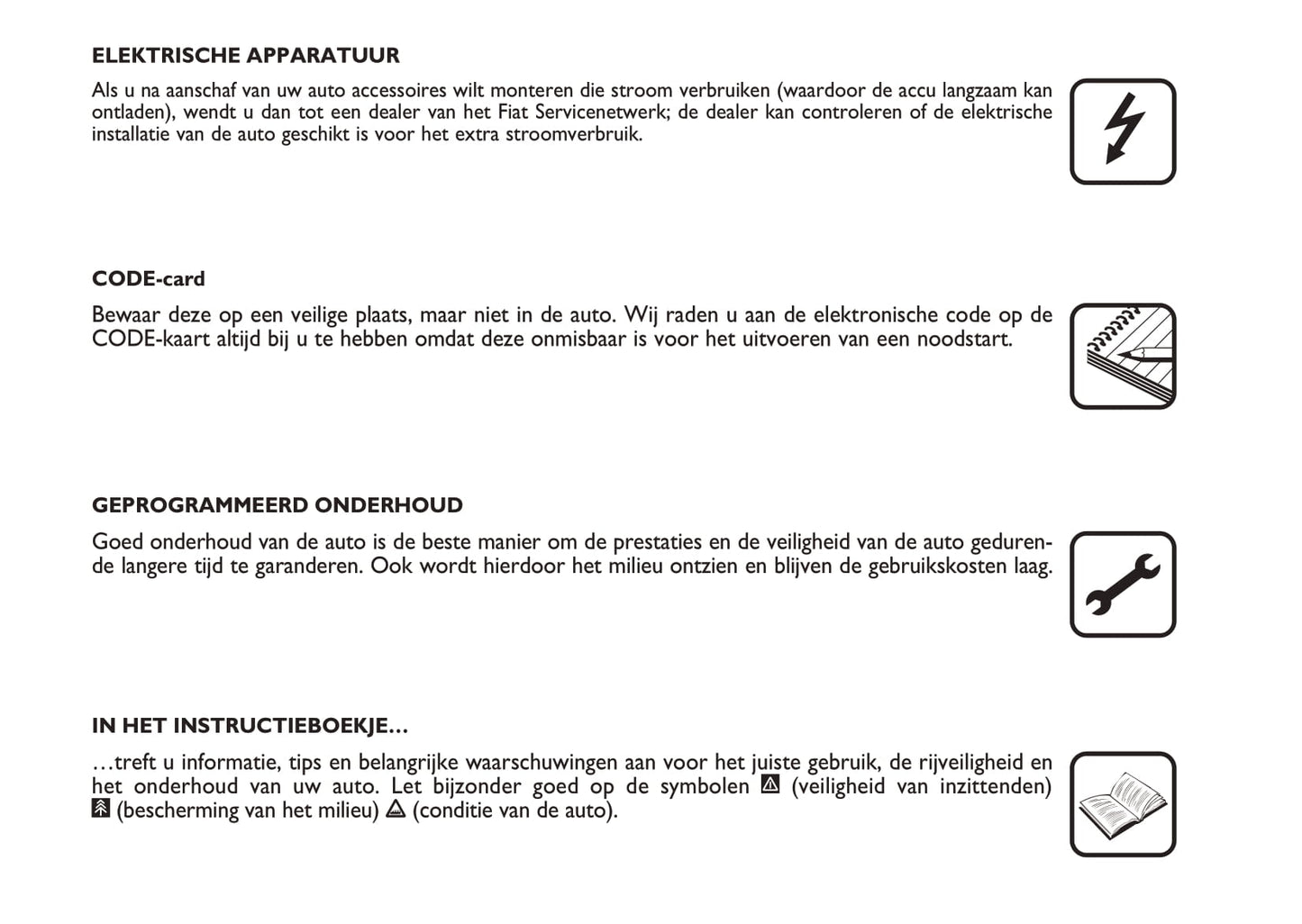 2003-2010 Fiat Idea Manuel du propriétaire | Néerlandais