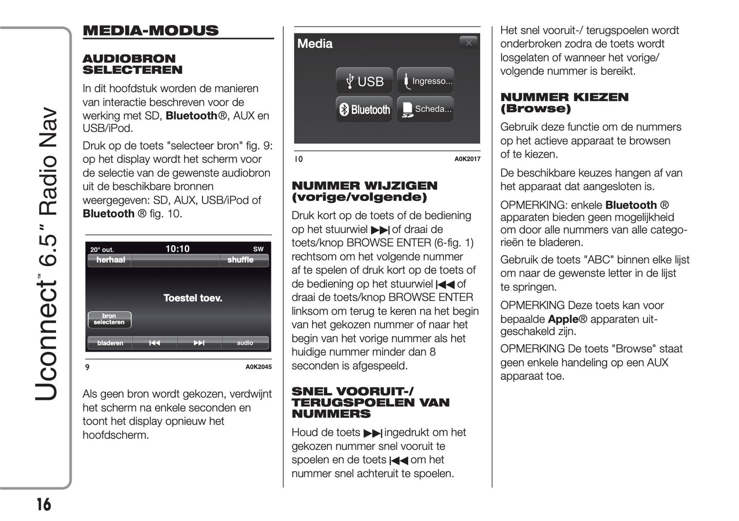 Alfa Romeo Giulietta Uconnect 6,5 Radio Nav 2014 - 2016