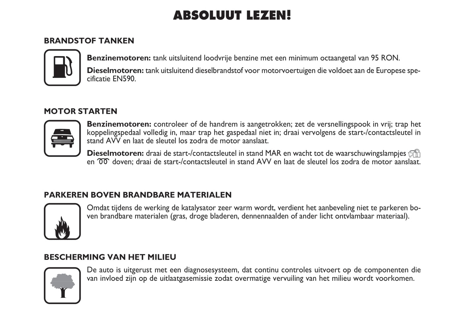 2003-2004 Fiat Punto Owner's Manual | Dutch