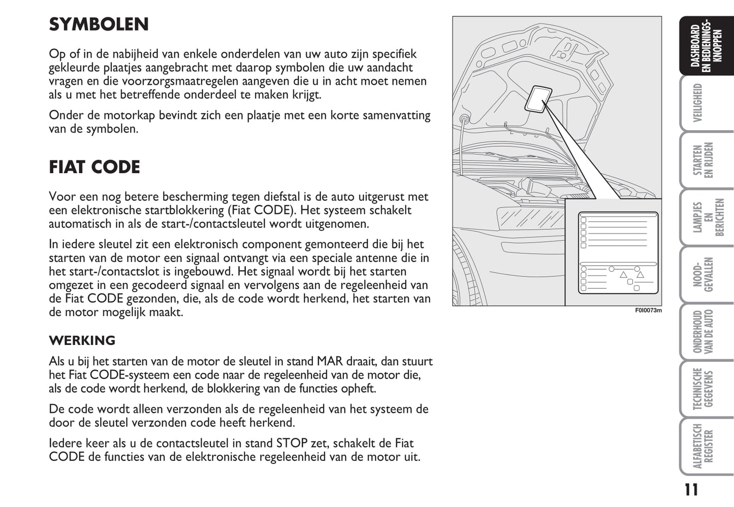 2003-2004 Fiat Punto Owner's Manual | Dutch
