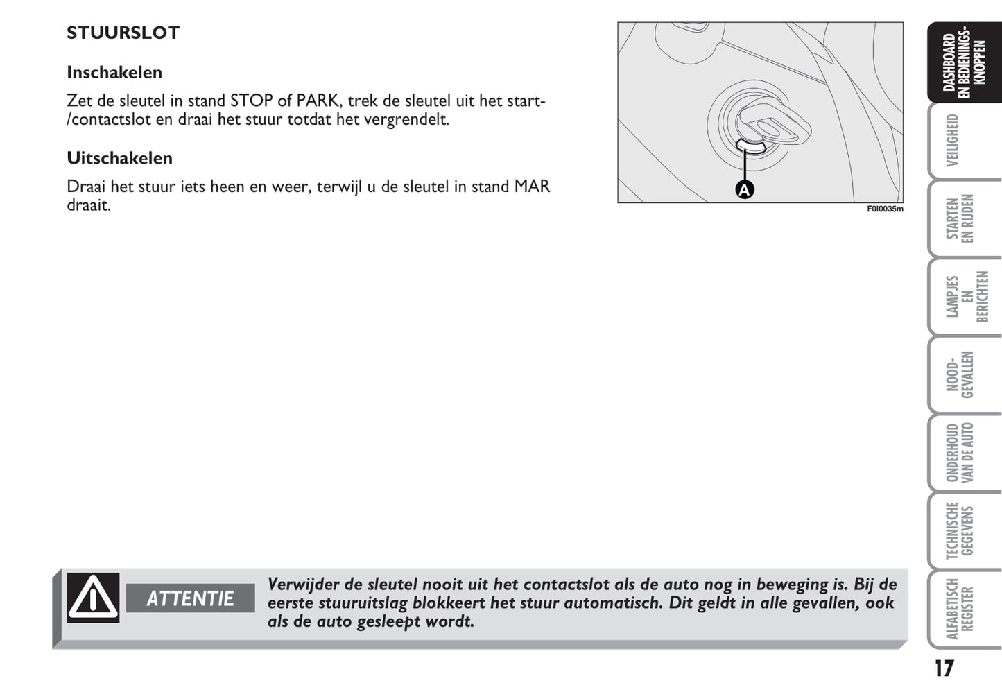 2003-2004 Fiat Punto Owner's Manual | Dutch