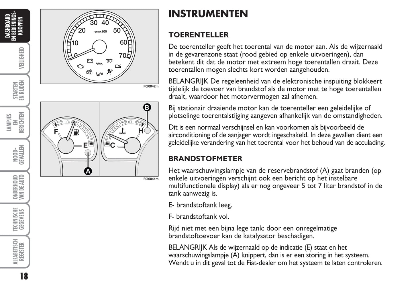 2003-2004 Fiat Punto Owner's Manual | Dutch