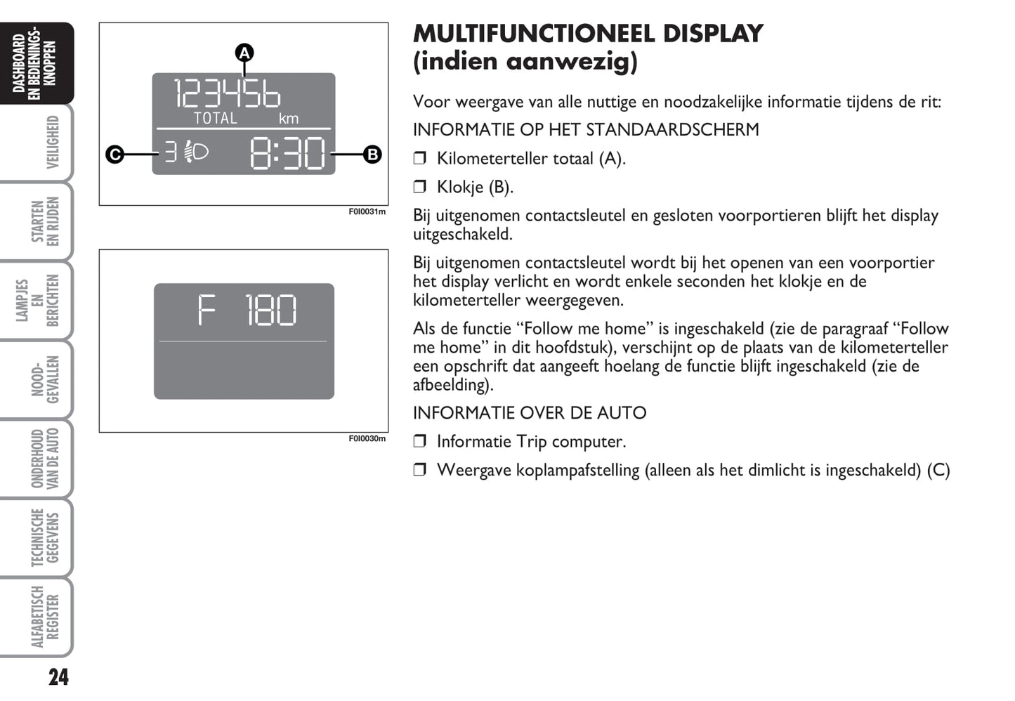 2003-2004 Fiat Punto Owner's Manual | Dutch