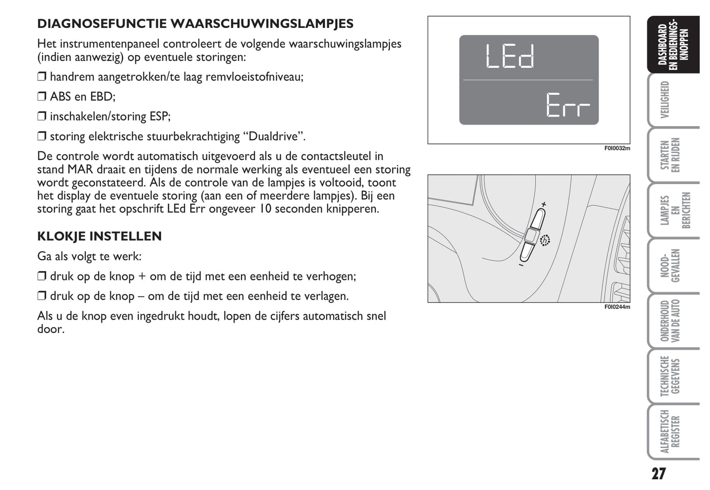 2003-2004 Fiat Punto Owner's Manual | Dutch