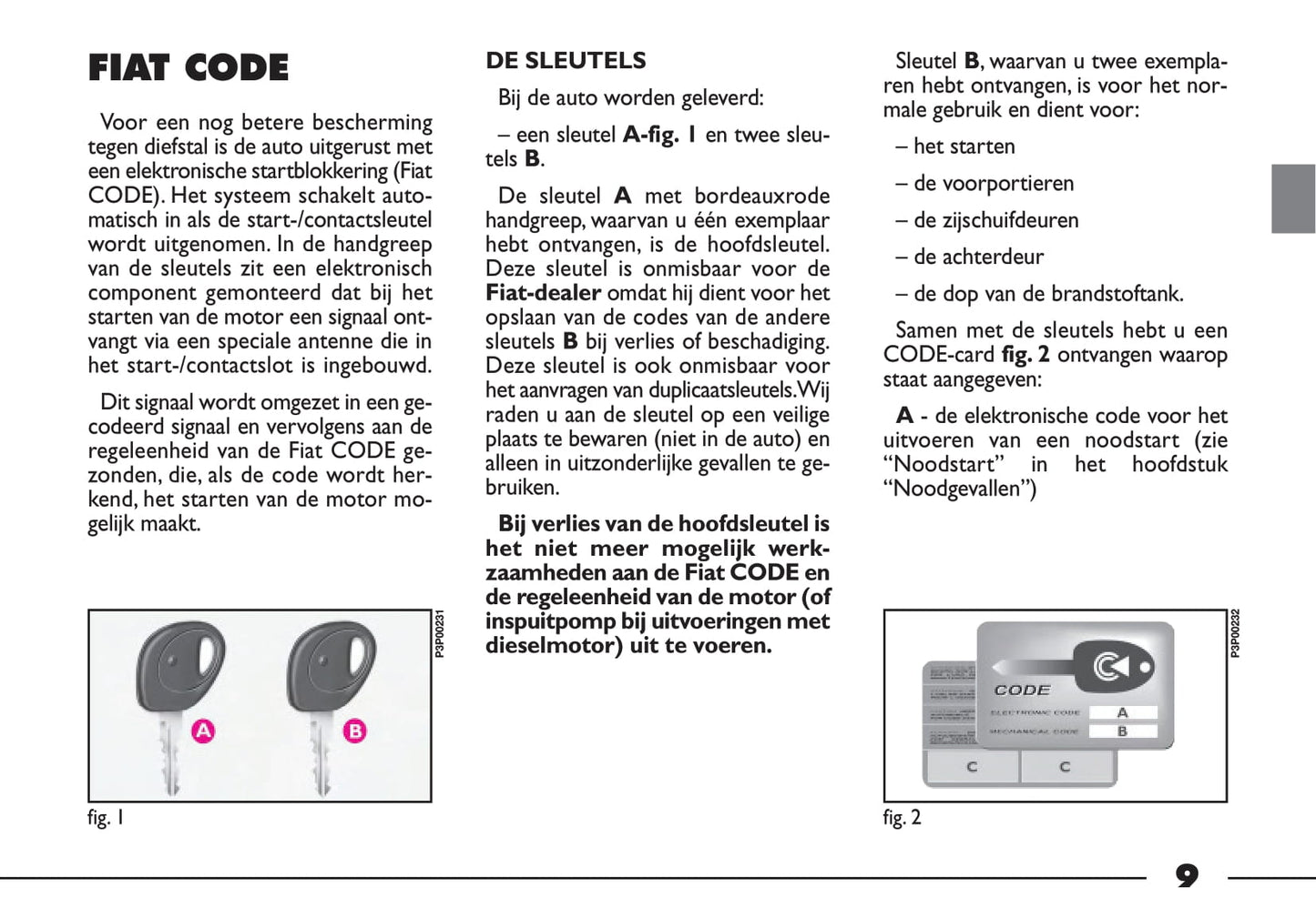 2000-2001 Fiat Ducato Owner's Manual | Dutch