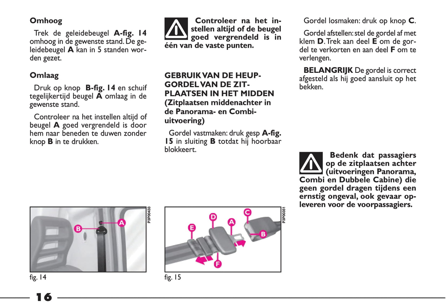 2000-2001 Fiat Ducato Owner's Manual | Dutch