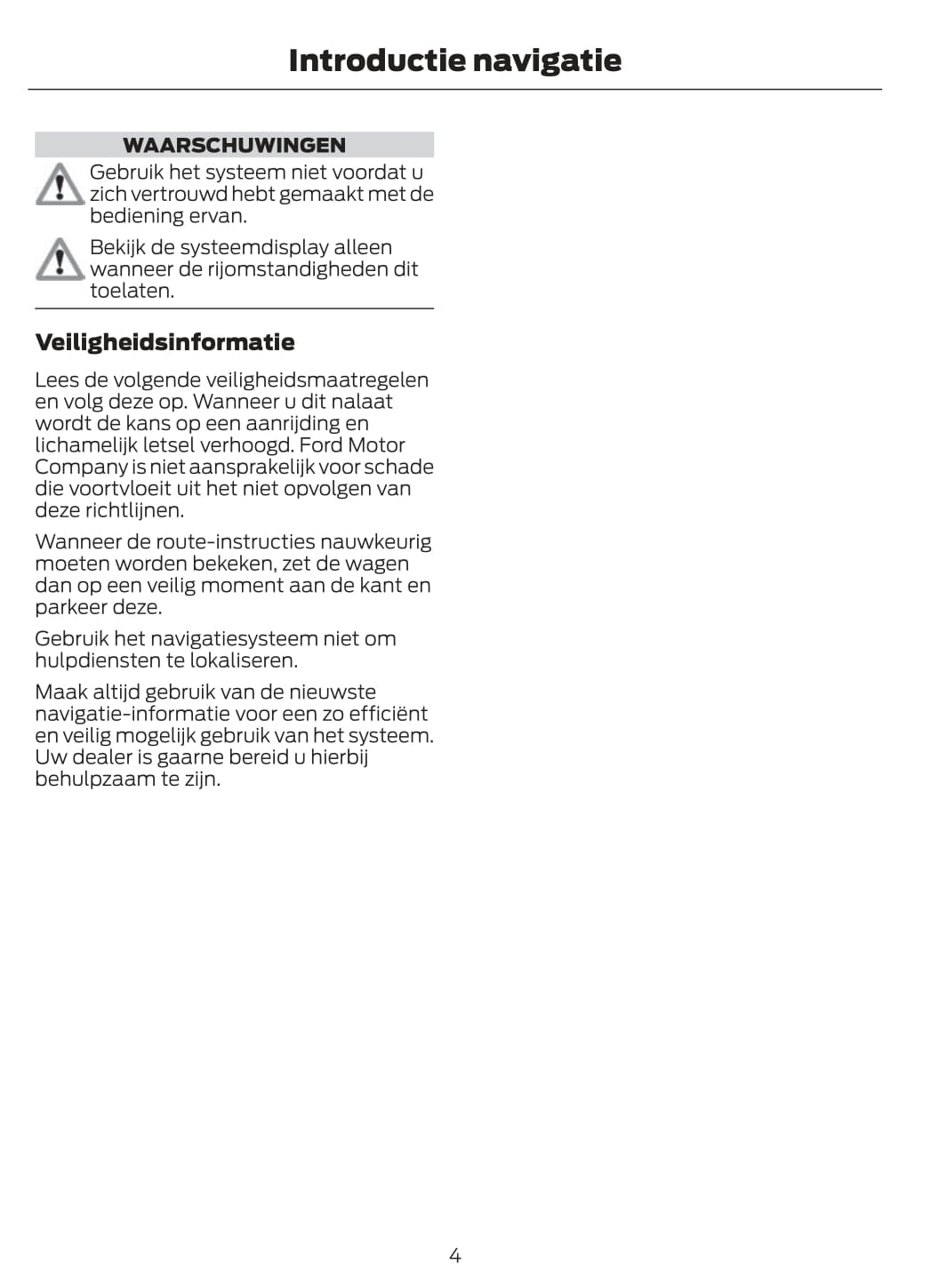 Ford Mondeo Navigatie Handleiding 2012