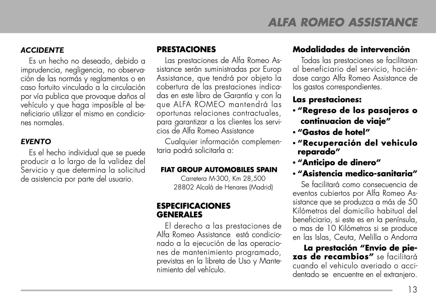 Alfa Romeo Libro De Garantía Y Servivios 2009 - 2011