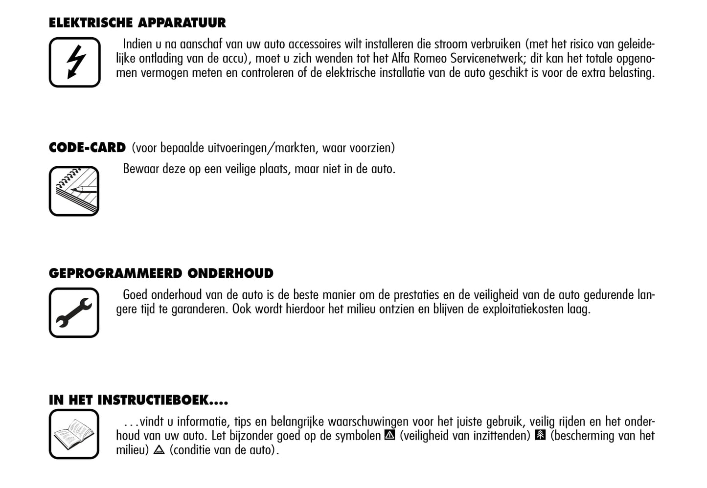 2005-2011 Alfa Romeo 159/159 Sportwagon Owner's Manual | Dutch