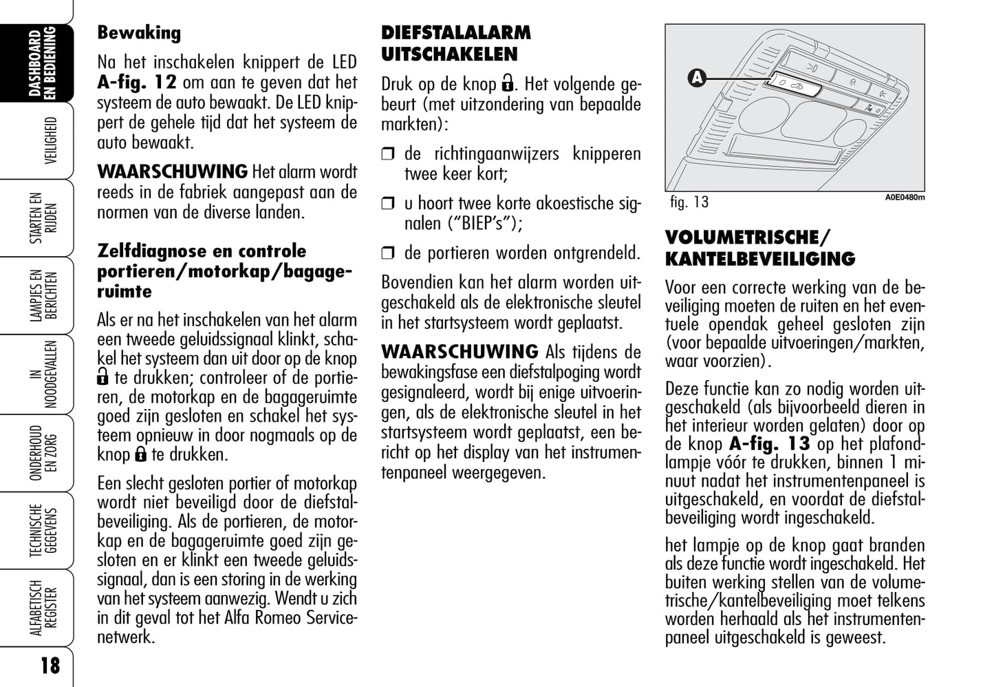 2005-2011 Alfa Romeo 159/159 Sportwagon Owner's Manual | Dutch