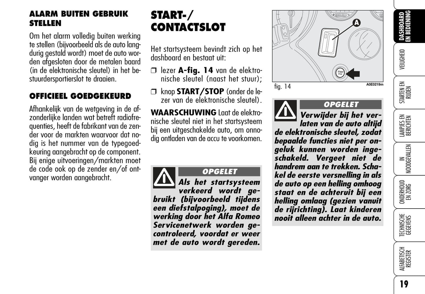 2005-2011 Alfa Romeo 159/159 Sportwagon Owner's Manual | Dutch