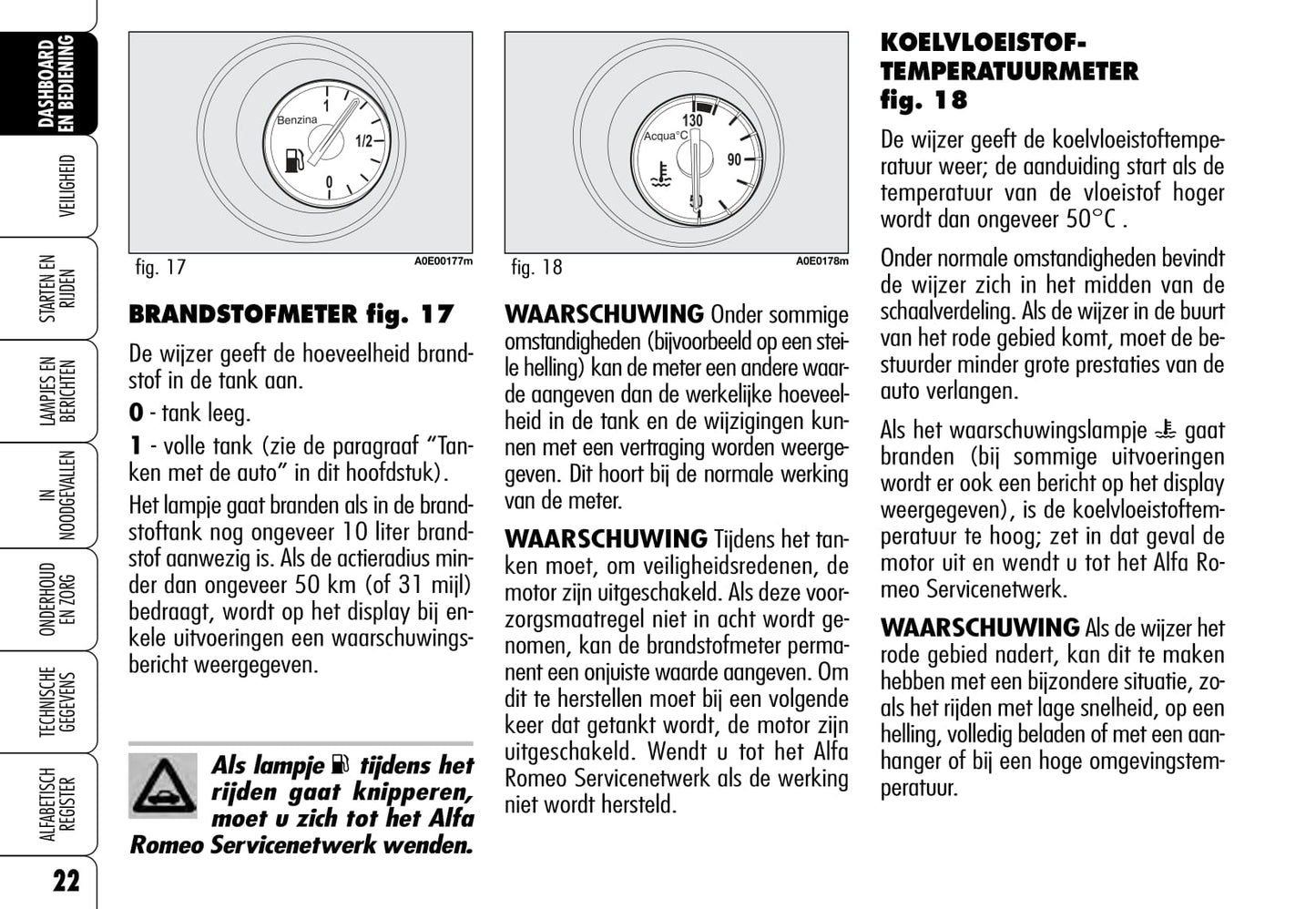 2005-2011 Alfa Romeo 159/159 Sportwagon Owner's Manual | Dutch