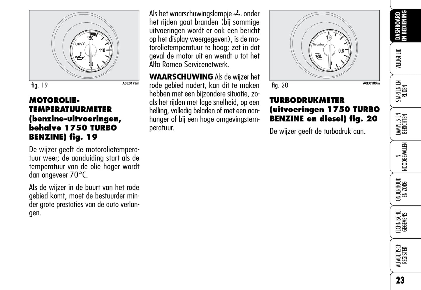 2005-2011 Alfa Romeo 159/159 Sportwagon Owner's Manual | Dutch